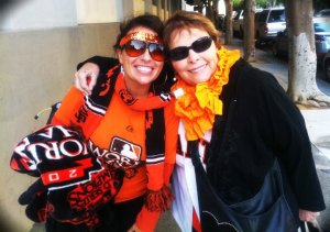 me and gma loving our Giants.