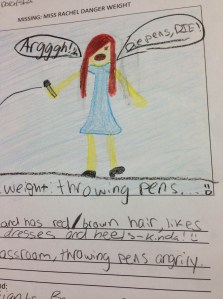 what you get when you ask your students to draw pictures of you.