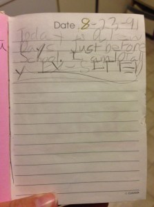 First entry. I'm 7 years old.