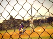 Drew up to bat - hit a triple.