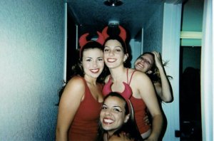 me in high school, at volleyball camp junior year.