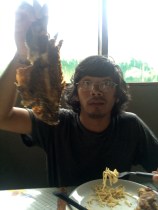 We also got to eat the fishies we had caught the day before! Piranhas are good but labor intensive. I'll stick to hunting chicken nuggets down.