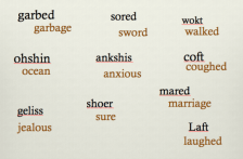 what my students thought, and what the words actually were...