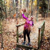 Trying to take one of those "I'm a white girl, so I Instagram throwing leaves at myself in Fall after drinking a pumpkin spice latte" pictures. Am I doing it right? - from my former life in North Carolina, 2014