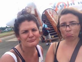 the "sad to leave" selfie. We're not quite as good as brasileras but we are working on it.