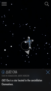 trying to figure out southern hemisphere constellations is HARD. This is the Southern Cross. Apparently we also saw Mars or similar.