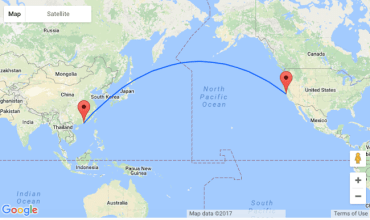 flight sfo to hk map